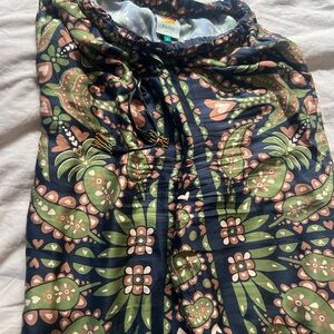 FARM Rio Green and Pink Patterned Pants